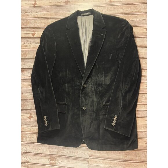 Boss Hugo Boss Pasolini Velvet Blazer Sport Jacket color black sz 44 R - Picture 1 of 10